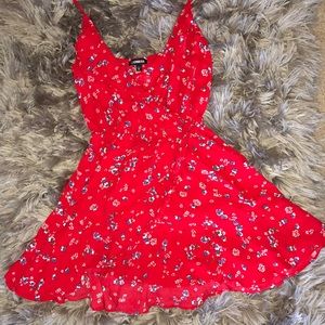🌺 HOST PICK!! EXPRESS Red Floral Dress